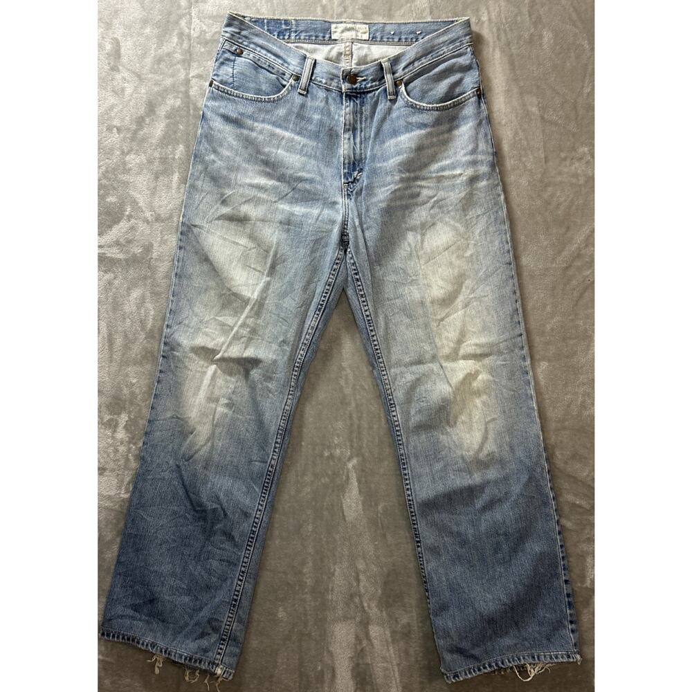 American Eagle 5922 Jeans Womens 12 Baggy Lt Wash Distressed Preppy Academia